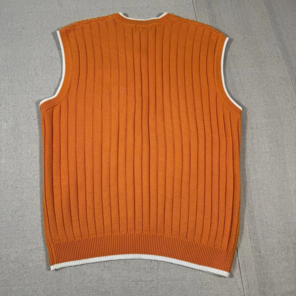 VTG‎ Joe College Sports Tennessee Volunteers Cable Knit Sweater Vest Mens Large